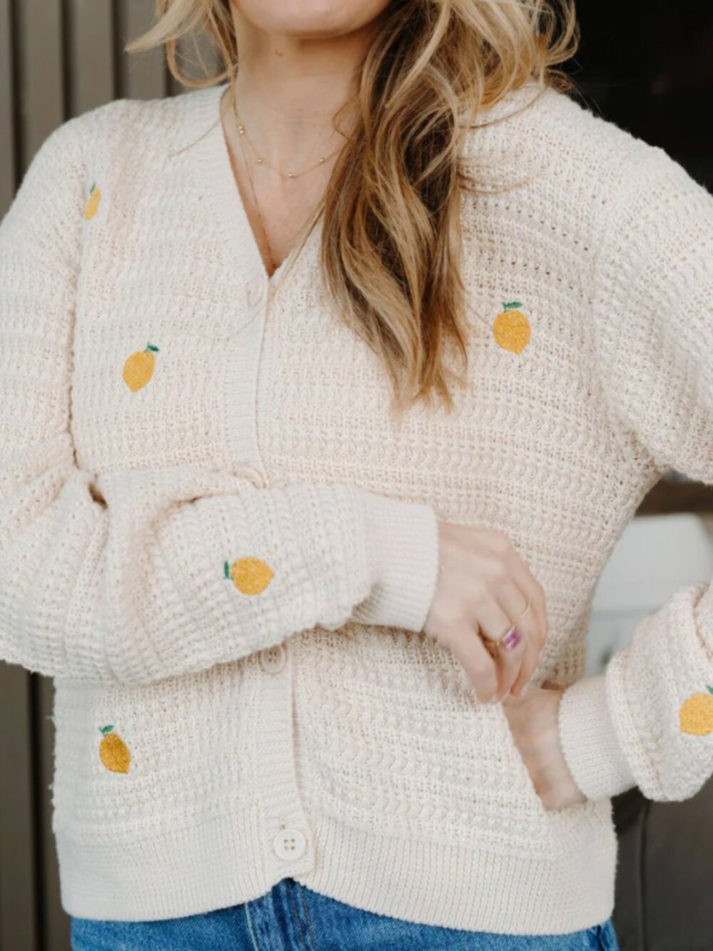 ROSE MATERNITÉ - Lemon-sand cardigan - XXS